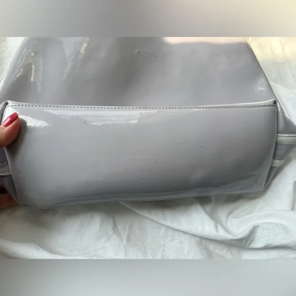 Y2K Calvin Klein Lilac and Cream Mod Style Vinyl Bag